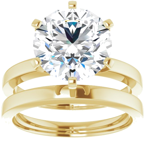 Sužadėtuvių Žiedas „Solitaire“ 14k yellow gold Round 10mm (8)