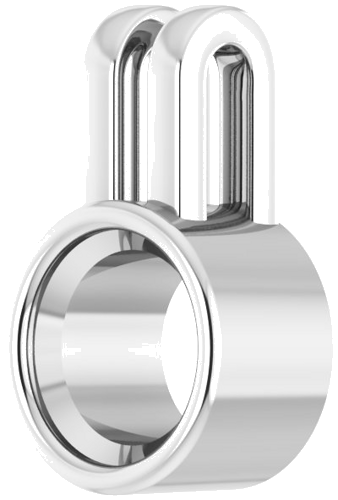 14K White 6.5 mm Round Pendant Mounting (2)