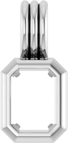 Pakabukas „Back-Set Solitaire“ 925 Sidabro Emerald 7mm x 5mm (1)
