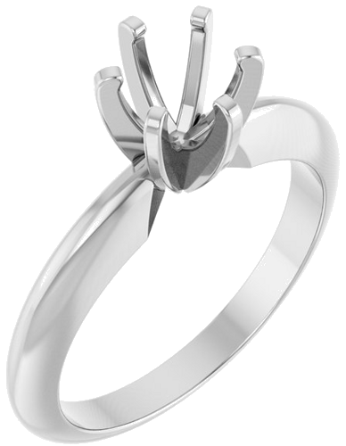 Sužadėtuvių Žiedas „Solitaire“ 14k white gold Round 5.5mm (1)