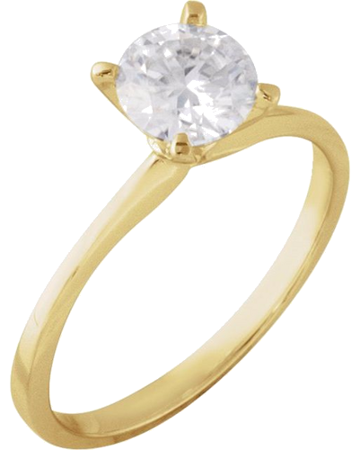 14K Yellow 5.2 mm Round Engagement Ring Mounting (3)