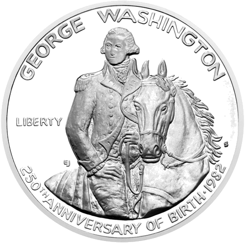 1/2 Dollar George Washington 1982 USA Silver Coin (1)