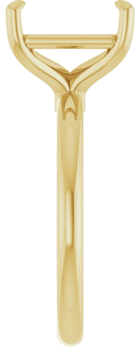 Sužadėtuvių Žiedas 585 Geltonojo Aukso Emerald 10mm x 8mm (4)