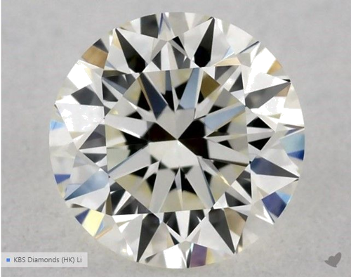 0.55 carat K-VVS1 Excellent cut Natūralus Round Deimantas (1)