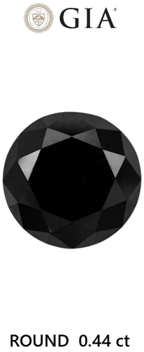 0.44 carat Fancy Black-VVS2 Excellent cut Natūralus Round Deimantas (1)