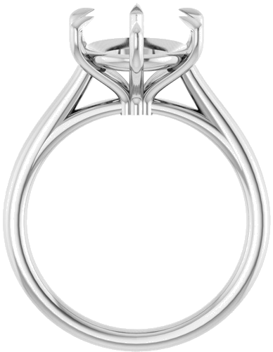 Sužadėtuvių Žiedas „Claw-Pong“ 14k white gold Oval 12mm x 10mm (2)