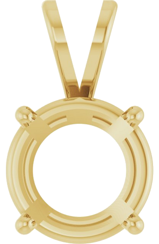 Pakabukas „Round 4-Prong Basket“ 14k yellow gold Round 10.5mm (1)