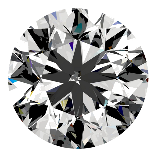 0.5 carat G-VVS2 Very Good cut Natūralus Round Deimantas (1)