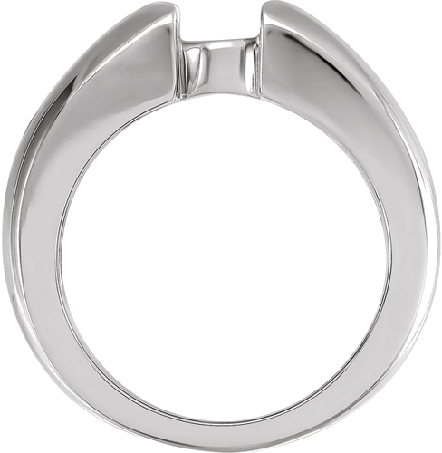 14K White 6.5 mm Round Engagement Band Mounting (2)