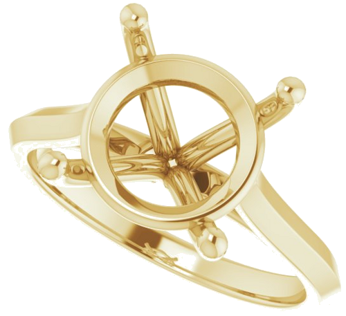 Sužadėtuvių Žiedas „Claw-Prong“ 14k yellow gold Round 11mm (5)