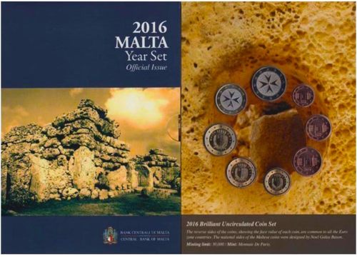 2016 Malta BU Euro monetų rinkinys (2)