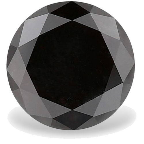 3.46 carat Fancy Black-VVS2 Excellent cut Natūralus Round Deimantas (1)