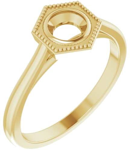 Sužadėtuvių Žiedas „Solitaire“ 585 Geltonojo Aukso Round 5.2mm (1)