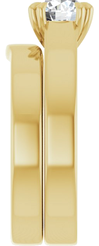 10K Yellow 6.5 mm Round Engagement Ring Mounting (9)