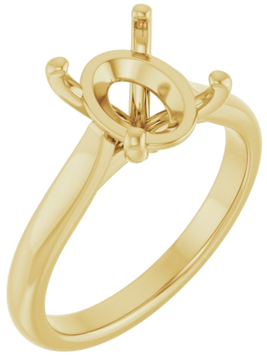 Sužadėtuvių Žiedas 14k yellow gold Oval 10mm x 8mm (1)