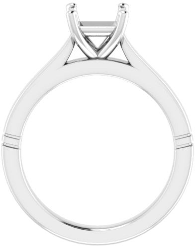 Sužadėtuvių Žiedas „Solitaire“ 585 Baltojo Aukso Square 5.5mm (2)