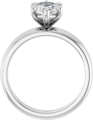 14K White 12x6 mm Marquise Solitaire Engagement Ring Mounting (7)