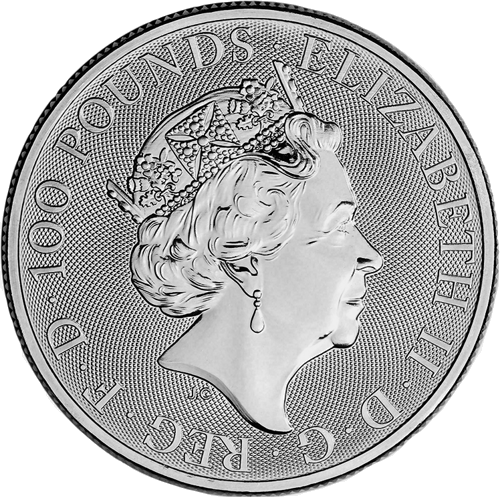 1 oz Звери Королевы: Завершение 2022 Великобритания платиновая монета (2)