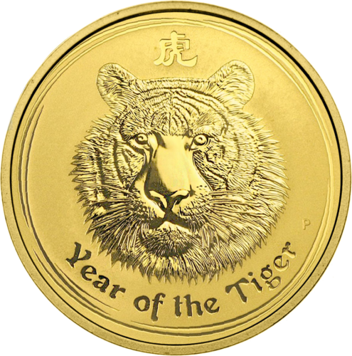 1 oz Год Тигра 2010 (Lunar II) Австралия золотая монета (1)