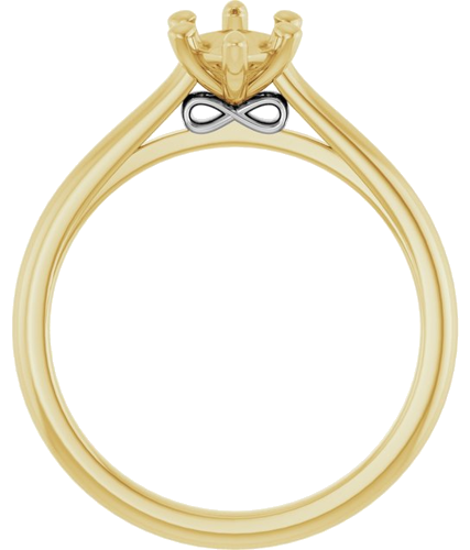 Sužadėtuvių Žiedas „Accented Infinity-Inspired“ 14k yellow/white gold Marquise 10mm x 5mm (2)
