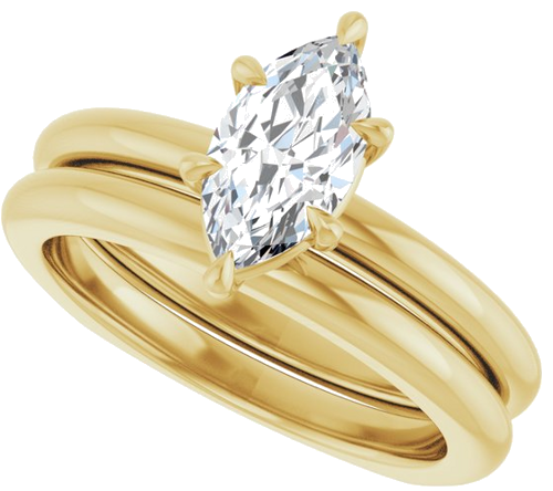 Sužadėtuvių Žiedas „Claw-Prong Euro Shank“ 14k yellow gold Marquise 9.5mm x 5mm (10)