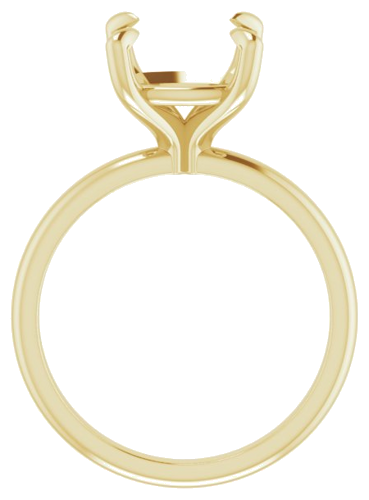 Sužadėtuvių Žiedas „Solitaire“ 585 Geltonojo Aukso Cushion 9mm (2)
