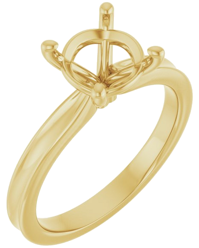 Sužadėtuvių Žiedas 14k yellow gold Round 8mm (1)