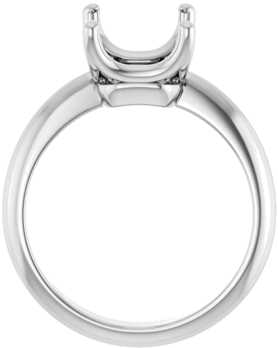 Sužadėtuvių Žiedas „Solitaire Crown-Inspired“ 14k white gold Emerald 10mm x 8mm (2)