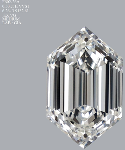 0.5 carat H-VVS1 Natūralus Hexagonal Deimantas (1)