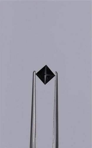 0.57 carat Fancy Black-VVS2 Natūralus Princess Deimantas (1)