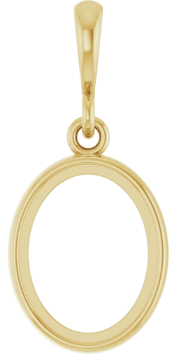 Pakabukas „Bezel-Set Cabochon“ 14k yellow gold Oval 9mm x 7mm (1)