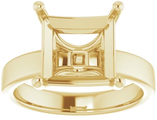 Sužadėtuvių Žiedas „Solitaire“ 14k yellow gold Square 9mm (3)