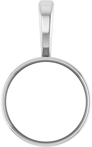 Pakabukas „Bezel-Set Solitaire“ 585 Baltojo Aukso Round 10mm (1)