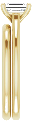 Sužadėtuvių Žiedas „Accented“ 14k yellow gold Emerald 6mm x 4mm (9)