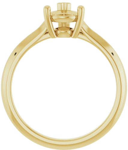 Sužadėtuvių Žiedas „Solitaire“ 585 Geltonojo Aukso Pear Shape 8mm x 6mm (2)