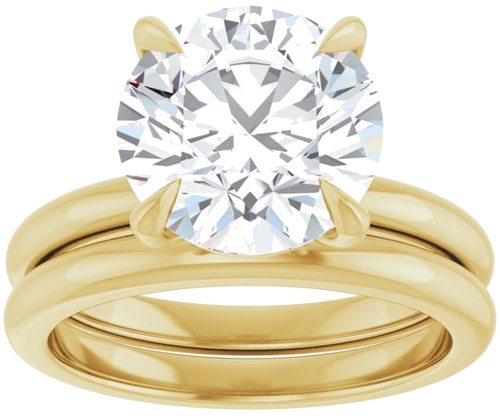 Sužadėtuvių Žiedas „Claw-Prong“ 14k yellow gold Round 10mm (8)