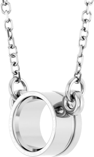 Sterling Silver 5.2 mm Round Bezel-Set Solitaire 18  Necklace Mounting (2)