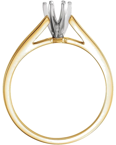 Sužadėtuvių Žiedas „Solitaire“ 14k yellow/white gold Round 4.1mm (2)