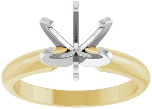 Sužadėtuvių Žiedas „Heavyweight Solitaire“ 14k yellow/white gold Round 7.5mm (3)