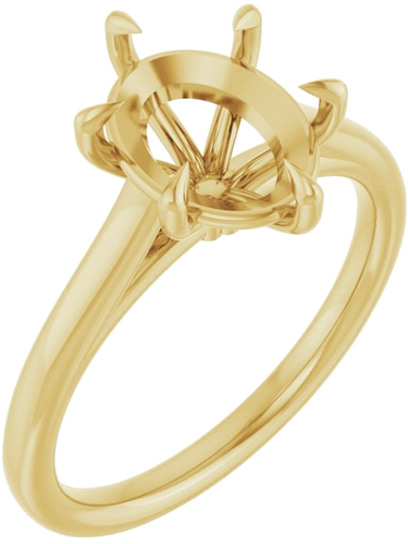 Sužadėtuvių Žiedas „Claw-Pong“ 14k yellow gold Oval 10mm x 8mm (1)