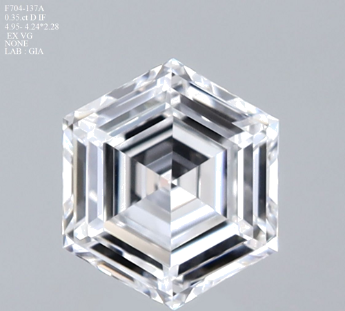 0.35 carat D-IF Natūralus Hexagonal Deimantas (1)