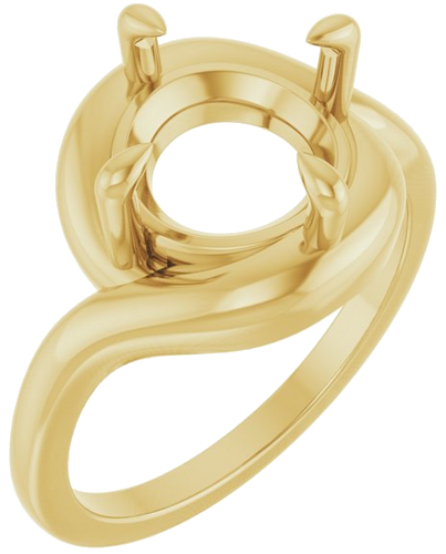 Sužadėtuvių Žiedas „Claw-Prong Solitaire Bypass“ 14k yellow gold Round 9.3mm (1)