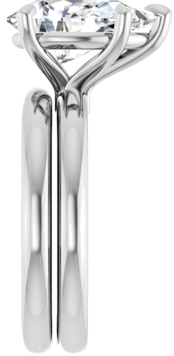 Sužadėtuvių Žiedas 585 Baltojo Aukso Pear Shape 12mm x 8mm (9)