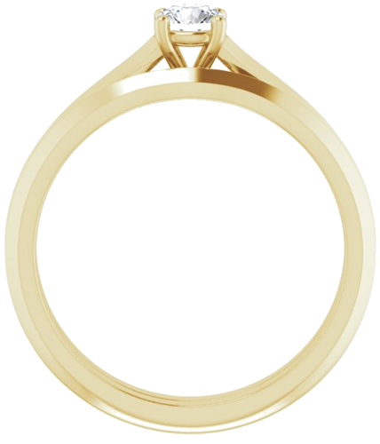 Sužadėtuvių Žiedas „Claw-Prong“ 10k yellow gold Round 4.1mm (7)
