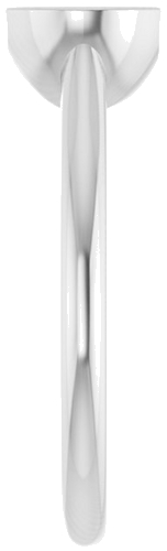 Sužadėtuvių Žiedas „Half Bezel Solitaire“ 585 Baltojo Aukso Oval 8mm x 6mm (4)
