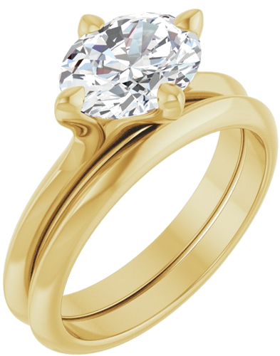 Sužadėtuvių Žiedas „Claw-Prong Solitaire“ 14k yellow gold Oval 9mm x 7mm (6)