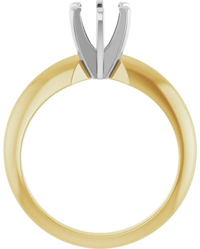 Sužadėtuvių Žiedas „Solitaire“ 14k yellow/white gold Round 5.5mm (2)