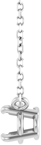 Pakabukas „Solitaire“ 585 Baltojo Aukso Oval 7mm x 5mm (3)