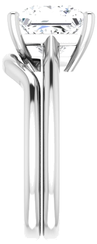 Sužadėtuvių Žiedas „Solitaire“ 950 Platinos Square 8mm (9)