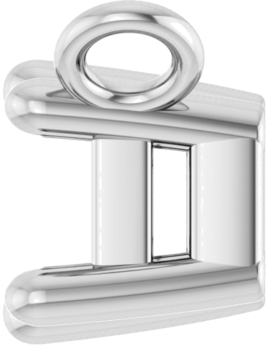 Pakabukas „Emerald 6-Prong“ 585 Baltojo Aukso Emerald 5mm x 3mm (3)